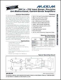 Click here to download MAX9919 Datasheet