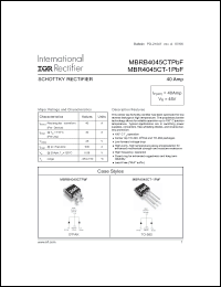 Click here to download MBR4045CT-1PBF Datasheet