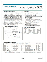 Click here to download DS1307ZN+TR Datasheet