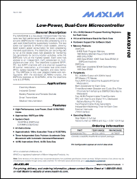 Click here to download MAXQ3108-FFN+ Datasheet