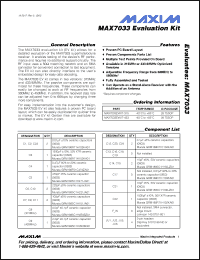 Click here to download MAX7033EVKIT-433 Datasheet