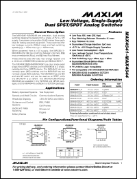 Click here to download MAX4541EGA Datasheet