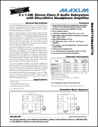 Click here to download MAX9775EBX+T Datasheet