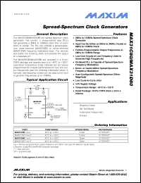 Click here to download MAX31C80T-002+ Datasheet