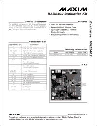 Click here to download MAX2402EVKIT-SO Datasheet