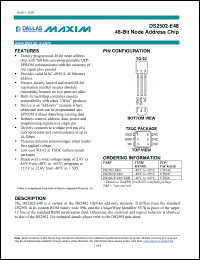 Click here to download DS2502P-E48+TR Datasheet