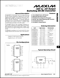 Click here to download MAX650BEPD Datasheet