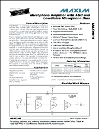 Click here to download MAX9814EBC+T Datasheet