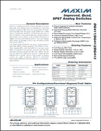 Click here to download DG411EVE Datasheet