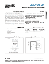 Click here to download MAX9830AETA+ Datasheet