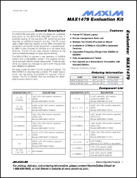 Click here to download MAX1479EVKIT-433 Datasheet