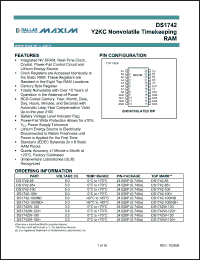 Click here to download DS1742-85+ Datasheet