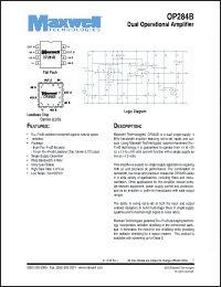 Click here to download OP284B Datasheet