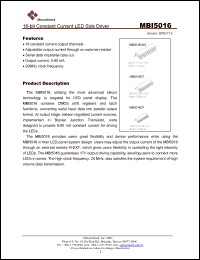 Click here to download MBI5016CNS Datasheet
