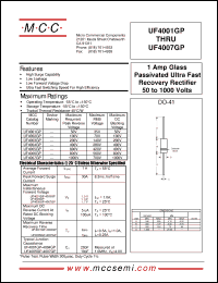 Click here to download UF4001GP Datasheet