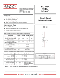 Click here to download SD103A Datasheet