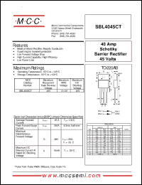 Click here to download SBL4045CT Datasheet