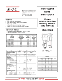 Click here to download MURF1015CT Datasheet