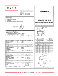 Click here to download MMBD914 Datasheet