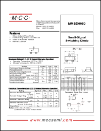 Click here to download MMBD6050 Datasheet