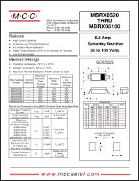 Click here to download MBRX0520 Datasheet