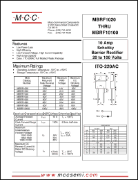 Click here to download MBRF1080 Datasheet