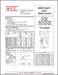 Click here to download MBRF1020CT Datasheet