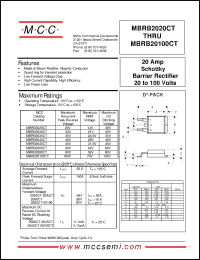 Click here to download MBRB2020CT Datasheet