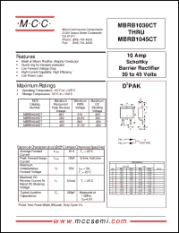 Click here to download MBRB1030CT Datasheet