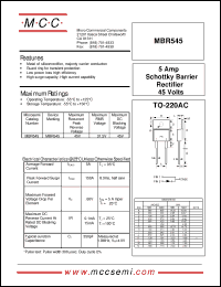 Click here to download MBR545 Datasheet