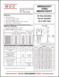 Click here to download MBR5080WT Datasheet