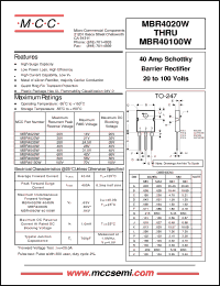 Click here to download MBR4020W Datasheet