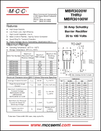 Click here to download MBR3045W Datasheet