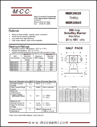 Click here to download MBR30020 Datasheet