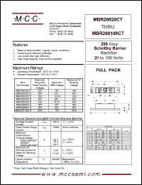 Click here to download MBR20040CT Datasheet