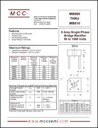 Click here to download MB805 Datasheet