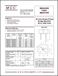 Click here to download MB4005W Datasheet