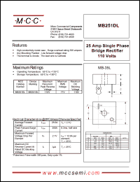 Click here to download MB251DL Datasheet