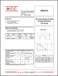 Click here to download MB251D Datasheet