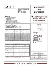Click here to download KBPC3508S Datasheet