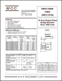Click here to download KBPC1001S Datasheet