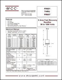 Click here to download FR603 Datasheet