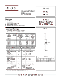 Click here to download FR101 Datasheet