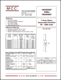 Click here to download 1N5407GP Datasheet