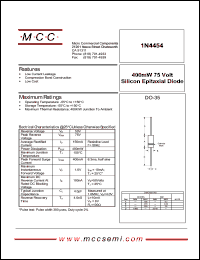 Click here to download 1N4454 Datasheet