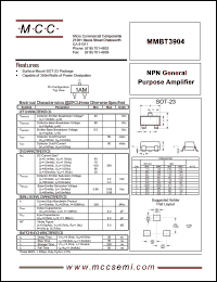 Click here to download MMBT3904 Datasheet