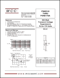 Click here to download P5KE160C Datasheet