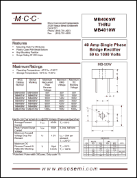 Click here to download MB406W Datasheet