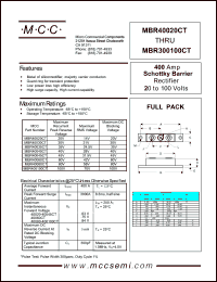 Click here to download MBR400100 Datasheet