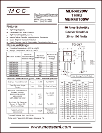 Click here to download MBR40100 Datasheet